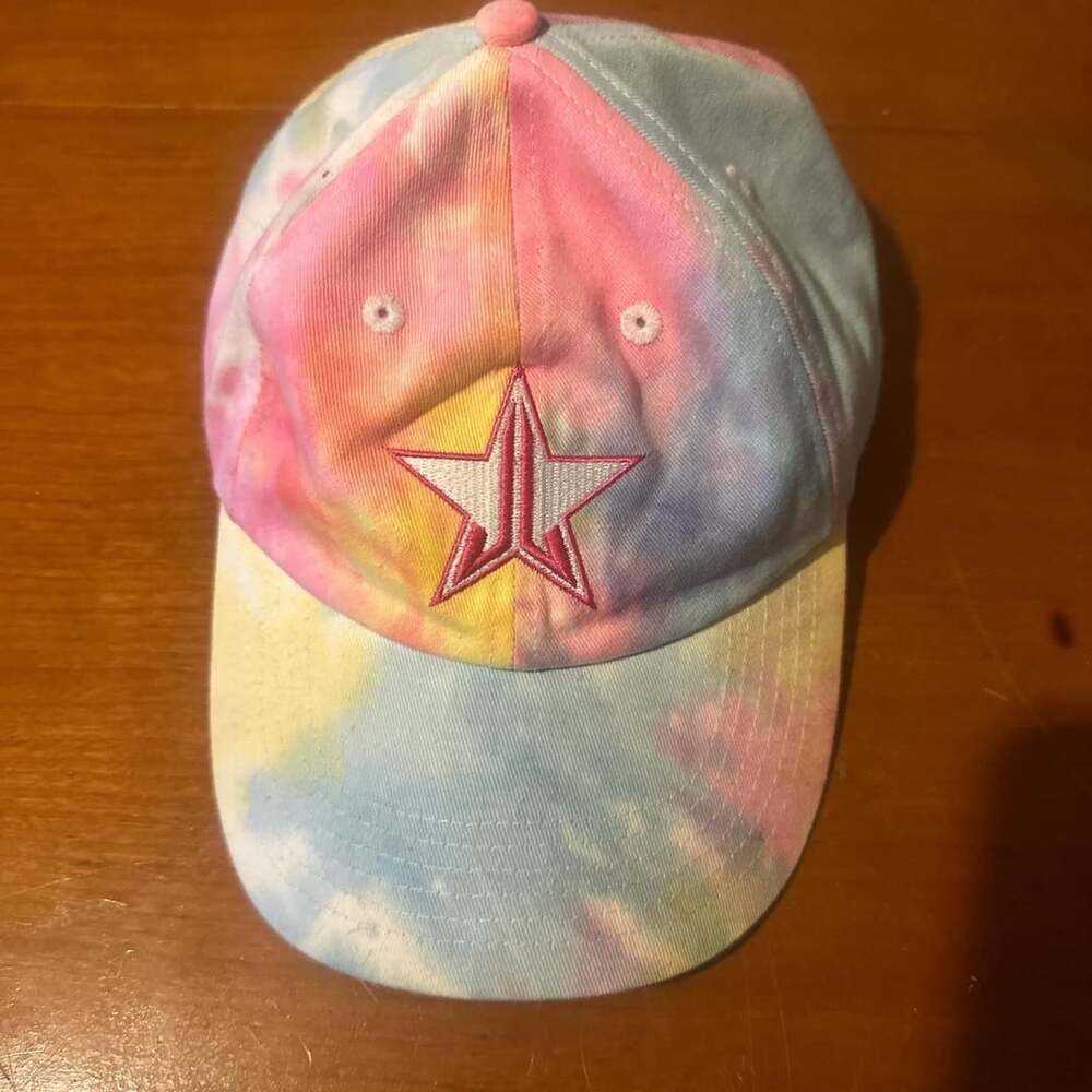 Jeffree Star Cosmetics Pastel Tie-Dye Embroidered Baseball Hat Cap